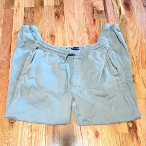 Zara Utility Style Olive Green Drawstring Jogger Pants Women’s Size Medium